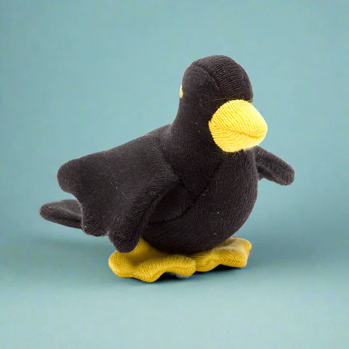 Knitted Blackbird Soft Baby Toy - BY5848 - Uneeka
